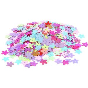 KSBBHDS Décoration pour couture et fête – 40 g paillettes colorées en forme de fleur, env. 1900 paillettes, accessoires de bricolage - Publicité KSBBHDS Décoration pour couture et fête – 40 g paillettes colorées en forme de fleur, env. 1900 paillettes, accessoires de bricolage - Publicité