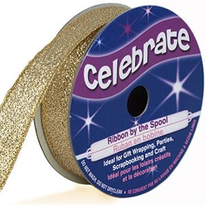 Celebrate Ribbon Distrifil Bobine de ruban fancy long 5m larg 13 mm Celebrate Jaune - Publicité Celebrate Ribbon Distrifil Bobine de ruban fancy long 5m larg 13 mm Celebrate Jaune - Publicité