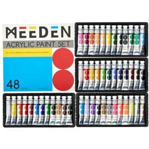 MEEDEN Kit de Peinture Acrylique pour Débutants: 48 Couleurs 12ml Kit Epaisse de Démarrage Peinture d'Art Riche en Pigments Non Toxiques pour Enfants Adultes Hobbists Peinture sur Toile Tissu - Publicité MEEDEN Kit de Peinture Acrylique pour Débutants: 48 Couleurs 12ml Kit Epaisse de Démarrage Peinture d'Art Riche en Pigments Non Toxiques pour Enfants Adultes Hobbists Peinture sur Toile Tissu - Publicité