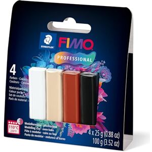 Staedtler Pâte à modeler polymère FIMO Professional – Pâte à cuire au four – Kit de démarrage – 4 couleurs naturelles assorties – 8043-S2 - Publicité Staedtler Pâte à modeler polymère FIMO Professional – Pâte à cuire au four – Kit de démarrage – 4 couleurs naturelles assorties – 8043-S2 - Publicité