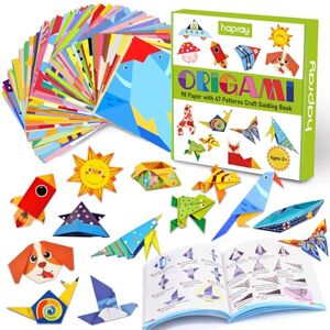 hapray Kit origami pour enfants de 5 à 8 ans, 8 à 12 ans, avec guide de guidage, 98 feuilles de papier avec 47 motifs, projets d'art et d'artisanat, cadeau de fête des enfants débutants pour garçon et - Publicité hapray Kit origami pour enfants de 5 à 8 ans, 8 à 12 ans, avec guide de guidage, 98 feuilles de papier avec 47 motifs, projets d'art et d'artisanat, cadeau de fête des enfants débutants pour garçon et - Publicité