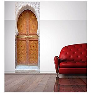 TATOUTEX Stickers trompe l'oeil Porte marocaine L 63cm x H 205cm - Publicité TATOUTEX Stickers trompe l'oeil Porte marocaine L 63cm x H 205cm - Publicité