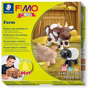 Staedtler Fimo Kids Form&Play Set "La ferme" 4 pains pâte à modeler 42 g assortis + 1 outil de modelage + 1 décor + notice d'utilisation détaillée 8034 01 LY - Publicité Staedtler Fimo Kids Form&Play Set "La ferme" 4 pains pâte à modeler 42 g assortis + 1 outil de modelage + 1 décor + notice d'utilisation détaillée 8034 01 LY - Publicité