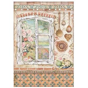 Stamperia International Papier de riz Motif fenêtre Casa Granada Multicolore A4 - Publicité Stamperia International Papier de riz Motif fenêtre Casa Granada Multicolore A4 - Publicité