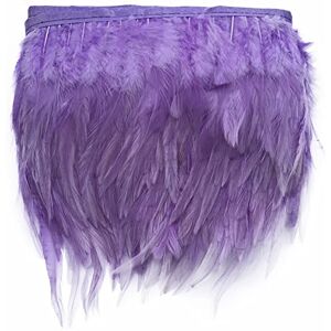 Sowder Bordure à franges en plumes de coq pour décoration de robe de chambre – 4,6 m (violet clair) - Publicité Sowder Bordure à franges en plumes de coq pour décoration de robe de chambre – 4,6 m (violet clair) - Publicité