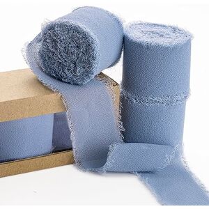 FloraSea Chiffon Ribbon, 3 Rolls Light Blue Handmade Fringe Chiffon Silk Ribbon 1.5" x 7Yd Ribbons Set for Wedding Invitations, Bridal Bouquets, Gifts Wrapping, DIY Crafts - Publicité FloraSea Chiffon Ribbon, 3 Rolls Light Blue Handmade Fringe Chiffon Silk Ribbon 1.5" x 7Yd Ribbons Set for Wedding Invitations, Bridal Bouquets, Gifts Wrapping, DIY Crafts - Publicité