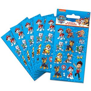 Paper Projects Paw Patrol Lot de 6 feuilles d'autocollants Taille fête Bleu, 01.70.15.046, 12.5cm x 7.5cm - Publicité