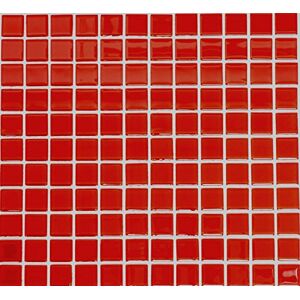 conwire Lot de 10 feuilles de mosaïque carrée en verre transparent 3D Rouge uni Dimensions de la feuille : 327 x 302 mm - Publicité conwire Lot de 10 feuilles de mosaïque carrée en verre transparent 3D Rouge uni Dimensions de la feuille : 327 x 302 mm - Publicité