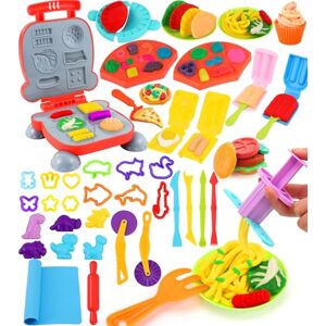 Ophy Pâte À Modeler pour Enfants 54 Pièces Accessoires Pâte à Modeler incluent Un Hamburger, des Nouilles, Un Dinosaure, Une Glace, Une Pizza Outils de Pâte À Modeler Cadeau pour Filles Garçons - Publicité Ophy Pâte À Modeler pour Enfants 54 Pièces Accessoires Pâte à Modeler incluent Un Hamburger, des Nouilles, Un Dinosaure, Une Glace, Une Pizza Outils de Pâte À Modeler Cadeau pour Filles Garçons - Publicité