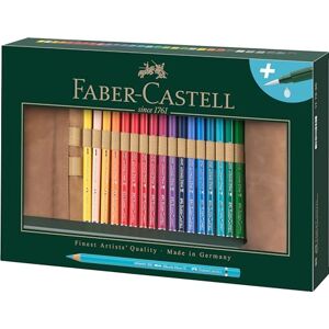 Faber-Castell 117530 Crayons aquarellables Albrecht Dürer, Trousse à Crayons avec 30 Crayons aquarellables aux Mines épaisses de 3,8 mm, Crayons en Bois avec pigments solubles dans l'eau - Publicité Faber-Castell 117530 Crayons aquarellables Albrecht Dürer, Trousse à Crayons avec 30 Crayons aquarellables aux Mines épaisses de 3,8 mm, Crayons en Bois avec pigments solubles dans l'eau - Publicité