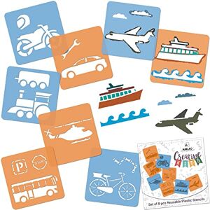 Nakleo Pochoirs de Dessin pour Enfants 8 Pcs 15x15cm Transport Voitures, Plastique et Réutilisable Créatif Modèles pour Peinture, DIY Bricolage Décoration Arts et Artisanat, Papier Mur Bois Tissu - Publicité Nakleo Pochoirs de Dessin pour Enfants 8 Pcs 15x15cm Transport Voitures, Plastique et Réutilisable Créatif Modèles pour Peinture, DIY Bricolage Décoration Arts et Artisanat, Papier Mur Bois Tissu - Publicité