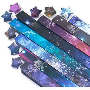 Huakaile 540 feuilles 12 constellation lucky star origami bandes de papier galaxie, 8 dessins différents de beau ciel étoilé de l’espace extra-atmosphérique pour les fournitures d’artisanat d’art bricolage (A) - Publicité Huakaile 540 feuilles 12 constellation lucky star origami bandes de papier galaxie, 8 dessins différents de beau ciel étoilé de l’espace extra-atmosphérique pour les fournitures d’artisanat d’art bricolage (A) - Publicité