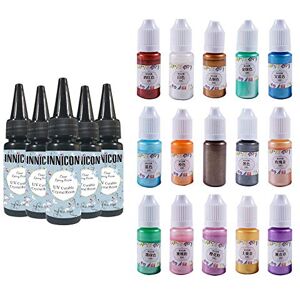 INNICON 5X 30ML UV Curable Vernis Clair Et Revêtement De Résine Epoxy Kit 15 Perle Bling Pigment pour À La Main DIY Bijoux Making Pack Décoration Ensembles Art Accessoires - Publicité INNICON 5X 30ML UV Curable Vernis Clair Et Revêtement De Résine Epoxy Kit 15 Perle Bling Pigment pour À La Main DIY Bijoux Making Pack Décoration Ensembles Art Accessoires - Publicité