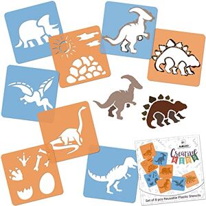 Nakleo Pochoirs de Dessin pour Enfants 8 Pcs 15x15cm Dinosaures, Plastique et Réutilisable Créatif Modèles pour Peinture, DIY Bricolage Décoration Arts et Artisanat, Papier Mur Bois Tissu - Publicité Nakleo Pochoirs de Dessin pour Enfants 8 Pcs 15x15cm Dinosaures, Plastique et Réutilisable Créatif Modèles pour Peinture, DIY Bricolage Décoration Arts et Artisanat, Papier Mur Bois Tissu - Publicité