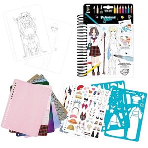 Buki France Carnet de Mode Manga – Kit Création Stylisme A5 – 30 Pages à Colorier et Personnaliser – Crayons Aquarellables, Stickers & Pochoirs Inclus – Dès 8 Ans CM201 - Publicité Buki France Carnet de Mode Manga – Kit Création Stylisme A5 – 30 Pages à Colorier et Personnaliser – Crayons Aquarellables, Stickers & Pochoirs Inclus – Dès 8 Ans CM201 - Publicité