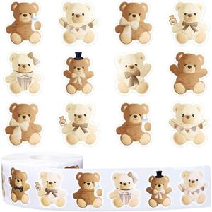 Solvica Lot de 500 autocollants pour fête prénatale, 2,5 cm, autocollants de récompense en forme d'ours en peluche Kawaii pour travaux manuels, scrapbooking, calendriers, ordinateur portable, journal - Publicité Solvica Lot de 500 autocollants pour fête prénatale, 2,5 cm, autocollants de récompense en forme d'ours en peluche Kawaii pour travaux manuels, scrapbooking, calendriers, ordinateur portable, journal - Publicité