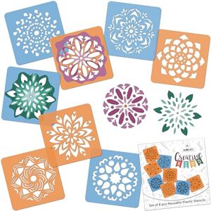Nakleo Pochoirs de Dessin pour Enfants 8 Pcs 15x15cm Mandales, Plastique et Réutilisable Créatif Modèles pour Peinture, DIY Bricolage Décoration Arts et Artisanat, Papier Mur Bois Tissu - Publicité Nakleo Pochoirs de Dessin pour Enfants 8 Pcs 15x15cm Mandales, Plastique et Réutilisable Créatif Modèles pour Peinture, DIY Bricolage Décoration Arts et Artisanat, Papier Mur Bois Tissu - Publicité