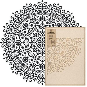 Nakleo Pochoir Mandala pour Peinture Murale Grand Format Diamètre 109 cm XL, Modèle en Plastique et Réutilisable, Oriental Cercle Ornement, DIY Bricolage Artisanat Décoration, Bois Tissu Mueble - Publicité Nakleo Pochoir Mandala pour Peinture Murale Grand Format Diamètre 109 cm XL, Modèle en Plastique et Réutilisable, Oriental Cercle Ornement, DIY Bricolage Artisanat Décoration, Bois Tissu Mueble - Publicité