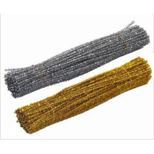 CHUYIX Lot de 200 cure-pipes à paillettes Fil chenille moelleux Fil de bricolage Ligne en métal Pour fête, emballage cadeau, décoration de sapin de Noël Artisanat pour enfants Or + argent - Publicité CHUYIX Lot de 200 cure-pipes à paillettes Fil chenille moelleux Fil de bricolage Ligne en métal Pour fête, emballage cadeau, décoration de sapin de Noël Artisanat pour enfants Or + argent - Publicité
