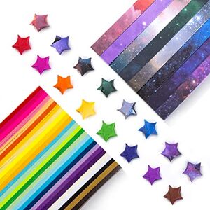 Heveer Papier Origami Etoiles Star Bandes Papier Motif de Ciel Étoilé et Couleur Arc-en-ciel Pliage Papier pour DIY Artisanat 1100 Feuilles - Publicité Heveer Papier Origami Etoiles Star Bandes Papier Motif de Ciel Étoilé et Couleur Arc-en-ciel Pliage Papier pour DIY Artisanat 1100 Feuilles - Publicité