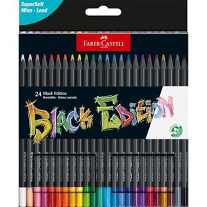 Faber-Castell 116424 Black Edition Boîte de 24 Crayons de Couleur Vibrants, Résistants à la Rupture et Prise en Main Ergonomique, Crayon de Couleurs Colorier sur Papier Clair et Foncé - Publicité Faber-Castell 116424 Black Edition Boîte de 24 Crayons de Couleur Vibrants, Résistants à la Rupture et Prise en Main Ergonomique, Crayon de Couleurs Colorier sur Papier Clair et Foncé - Publicité