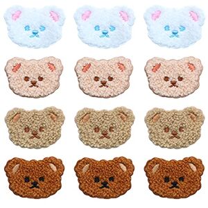 Nifocc Lot de 12 patchs brodés en forme d'ours À coudre ou repasser Pour vêtements jeans pantalons vestes chapeaux sacs dos chaussures main loisirs créatifs décoration 4 couleurs, Taille unique - Publicité Nifocc Lot de 12 patchs brodés en forme d'ours À coudre ou repasser Pour vêtements jeans pantalons vestes chapeaux sacs dos chaussures main loisirs créatifs décoration 4 couleurs, Taille unique - Publicité