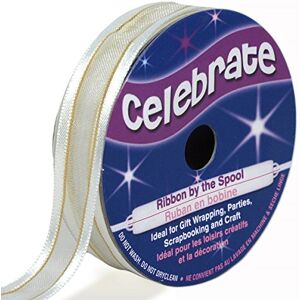 Celebrate Ribbon Distrifil Bobine de ruban organza long 5m larg 12 mm Celebrate Blanc - Publicité Celebrate Ribbon Distrifil Bobine de ruban organza long 5m larg 12 mm Celebrate Blanc - Publicité