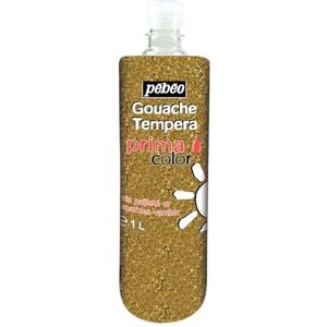 PEBEO Flacon de 1L de vernis gouache pailleté or prima color - Publicité PEBEO Flacon de 1L de vernis gouache pailleté or prima color - Publicité