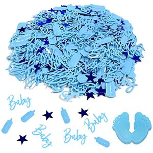 PFLYPF Confettis Motif Biberon et Confettis Pieds de Bébé, Décoration de Paillettes de Baptême Garçons en PVC, Décorations de Table de Fête Révélatrices de Genre pour Baby Showers (Bleu) - Publicité PFLYPF Confettis Motif Biberon et Confettis Pieds de Bébé, Décoration de Paillettes de Baptême Garçons en PVC, Décorations de Table de Fête Révélatrices de Genre pour Baby Showers (Bleu) - Publicité