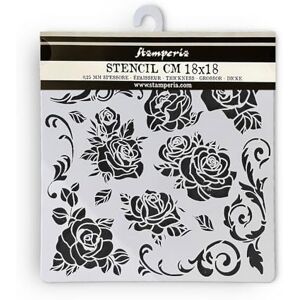 Stamperia KSTDQ104 Pochoirs Motif Rose, Multicolore, 18 x 18 x 0,2 cm - Publicité Stamperia KSTDQ104 Pochoirs Motif Rose, Multicolore, 18 x 18 x 0,2 cm - Publicité