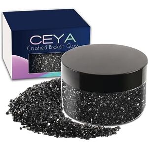 ceya 5.3oz/150g Irréguliers éclats De Paillettes De Pierre, Noir Concassée En Verre éclats De Métal De 2 à 4 mm pour Le Bricolage Nail Art, Les Ornements, L'artisanat, résine époxy, bijoux - Publicité ceya 5.3oz/150g Irréguliers éclats De Paillettes De Pierre, Noir Concassée En Verre éclats De Métal De 2 à 4 mm pour Le Bricolage Nail Art, Les Ornements, L'artisanat, résine époxy, bijoux - Publicité