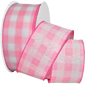 Morex Ruban style vichy, taffetas avec fil de fer, 6,3 cm x 45,7 m, rose clair - Publicité Morex Ruban style vichy, taffetas avec fil de fer, 6,3 cm x 45,7 m, rose clair - Publicité
