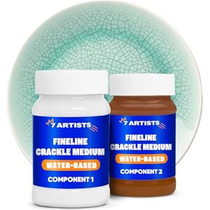 7 Artists Vernis Craquelé Set 2 x 100 ml – Vernis à Craqueler 2 Composants à Base d’Eau pour Effet Craquelure Fin Peinture Craquelée, Médium à Craqueler pour Acrylique, Toile, Verre - Publicité 7 Artists Vernis Craquelé Set 2 x 100 ml – Vernis à Craqueler 2 Composants à Base d’Eau pour Effet Craquelure Fin Peinture Craquelée, Médium à Craqueler pour Acrylique, Toile, Verre - Publicité
