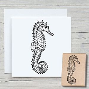 NEWSTAMPS DIE STEMPELMACHER Tampon encreur en bois Motif hippocampe 30 x 65 mm - Publicité NEWSTAMPS DIE STEMPELMACHER Tampon encreur en bois Motif hippocampe 30 x 65 mm - Publicité