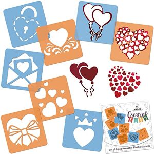 Nakleo Pochoirs de Dessin pour Enfants 8 Pcs 15x15cm Amour Coeur, Plastique et Réutilisable Créatif Modèles pour Peinture, DIY Bricolage Décoration Arts et Artisanat, Papier Mur Bois Tissu - Publicité Nakleo Pochoirs de Dessin pour Enfants 8 Pcs 15x15cm Amour Coeur, Plastique et Réutilisable Créatif Modèles pour Peinture, DIY Bricolage Décoration Arts et Artisanat, Papier Mur Bois Tissu - Publicité