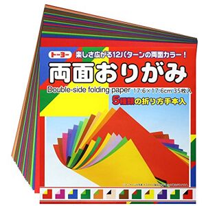 Toyo 1 X Origami Loisirs Créatifs Papier Origami Bicolore 12 Combinaisons de Couleurs 35 feuilles 17.6cm x 17.6cm - Publicité Toyo 1 X Origami Loisirs Créatifs Papier Origami Bicolore 12 Combinaisons de Couleurs 35 feuilles 17.6cm x 17.6cm - Publicité