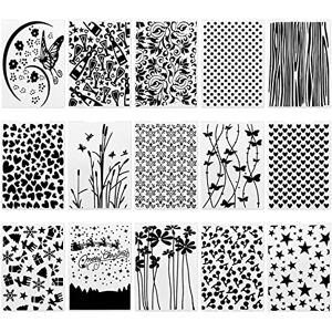 EMSea Lot de 15 pochoirs de gaufrage en plastique pour cartes de Noël pour la fabrication de cartes en papier, album photo, décoration de mariage, scrapbooking - Publicité EMSea Lot de 15 pochoirs de gaufrage en plastique pour cartes de Noël pour la fabrication de cartes en papier, album photo, décoration de mariage, scrapbooking - Publicité