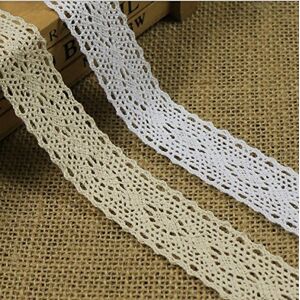 Yulakes 10 Mètre Vintage Lace Ribbon Bande de Dentelle Blanche Crochet Braid Lace Costume de Carte de Couture Scrapbooking Boîte Cadeau Décoration 2cm Largeur-Y02011 (Blanc) - Publicité Yulakes 10 Mètre Vintage Lace Ribbon Bande de Dentelle Blanche Crochet Braid Lace Costume de Carte de Couture Scrapbooking Boîte Cadeau Décoration 2cm Largeur-Y02011 (Blanc) - Publicité