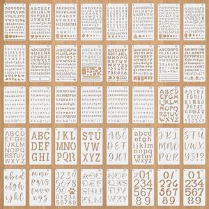 HFDONGL 40 Pièces Pochoirs Lettres et Chiffres Réutilisables en Plastique 17,8 x 10,2 cm Pochoir Lettre Alphabet et Chiffre Pochoirs pour Peinture pour Scrapbooking Bricolage L'aérographe Peinture Dessin - Publicité HFDONGL 40 Pièces Pochoirs Lettres et Chiffres Réutilisables en Plastique 17,8 x 10,2 cm Pochoir Lettre Alphabet et Chiffre Pochoirs pour Peinture pour Scrapbooking Bricolage L'aérographe Peinture Dessin - Publicité