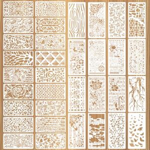 Lucxhcky Pochoirs réutilisables musicaux et floraux pour travaux manuels Pochoirs de texture pour bois, toile, scrapbooking, meubles, fabrication de cartes Modèles de superposition vintage avec feuilles et - Publicité Lucxhcky Pochoirs réutilisables musicaux et floraux pour travaux manuels Pochoirs de texture pour bois, toile, scrapbooking, meubles, fabrication de cartes Modèles de superposition vintage avec feuilles et - Publicité