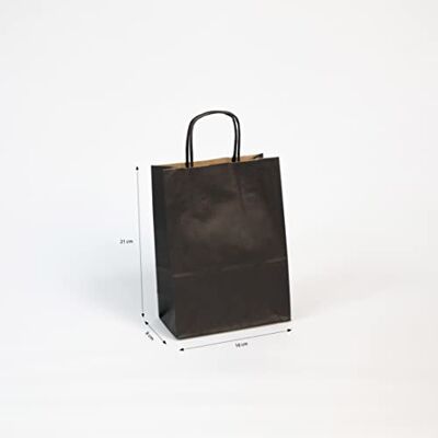 Clairefontaine 395612C Un Paquet De 25 Sacs Cadeaux Kraft 16x8x21cm 100g Couleur : Noir Poignées Torsadées Idéal Pour : Emballage Cadeaux, Secteur Alimentaire, Sac Kraft Basique - Publicité Clairefontaine 395612C Un Paquet De 25 Sacs Cadeaux Kraft 16x8x21cm 100g Couleur : Noir Poignées Torsadées Idéal Pour : Emballage Cadeaux, Secteur Alimentaire, Sac Kraft Basique - Publicité