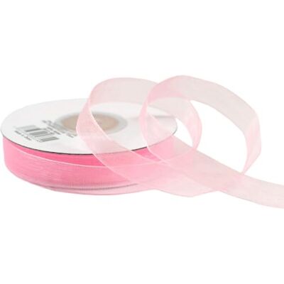 Creativery Ruban Organza 12mm x 25m Rose - Publicité Creativery Ruban Organza 12mm x 25m Rose - Publicité