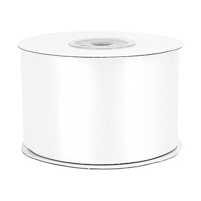 Creativery Ruban Satin 50 mm blanc x 25 m Décoratif Unilatéral pour Mariage, Baptême 5 cm de Large - Publicité Creativery Ruban Satin 50 mm blanc x 25 m Décoratif Unilatéral pour Mariage, Baptême 5 cm de Large - Publicité