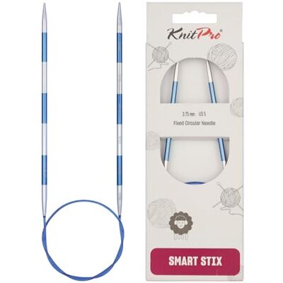 Aiguilles à tricoter en aluminium KnitPro SmartStix - 60cm Bleu 3,75mm - Publicité Aiguilles à tricoter en aluminium KnitPro SmartStix - 60cm Bleu 3,75mm - Publicité