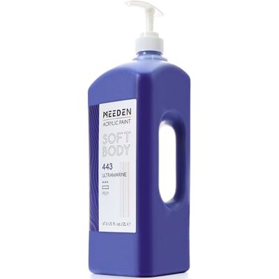 MEEDEN Peinture Acrylique Fluide: Ultramarine 2L/69oz Peinture d'Artiste Liquide en Vrac avec Pompe Fini Mat et Haute Cohérence-Grande Fourniture d'Art pour Adultes, Toiles, Artisanat, Peinture - Publicité MEEDEN Peinture Acrylique Fluide: Ultramarine 2L/69oz Peinture d'Artiste Liquide en Vrac avec Pompe Fini Mat et Haute Cohérence-Grande Fourniture d'Art pour Adultes, Toiles, Artisanat, Peinture - Publicité