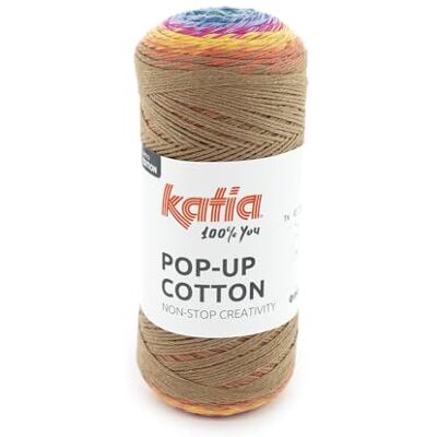 Katıa POP-UP COTTON de Katia en pelotes de 200 g et 660 mètres (300 Bleu-Fuchsia-Marron) - Publicité Katıa POP-UP COTTON de Katia en pelotes de 200 g et 660 mètres (300 Bleu-Fuchsia-Marron) - Publicité