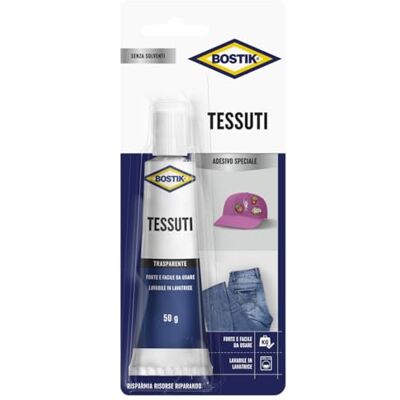 Colle Tissus Bostik - Rapide, Résistante à l'Eau, 50g Réparation - Publicité Colle Tissus Bostik - Rapide, Résistante à l'Eau, 50g Réparation - Publicité