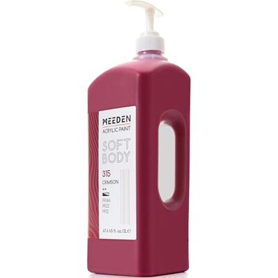 MEEDEN Peinture Acrylique Fluide: Crimson 2L/69oz Peinture d'Artiste Liquide en Vrac avec Pompe Fini Mat et Haute Cohérence-Grande Fourniture d'Art pour Adultes, Toiles, Artisanat, Peinture - Publicité MEEDEN Peinture Acrylique Fluide: Crimson 2L/69oz Peinture d'Artiste Liquide en Vrac avec Pompe Fini Mat et Haute Cohérence-Grande Fourniture d'Art pour Adultes, Toiles, Artisanat, Peinture - Publicité