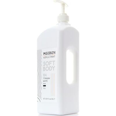 MEEDEN Peinture Acrylique Fluide: Blanc Titane 2L/69oz Peinture d'Artiste Liquide en Vrac avec Pompe Fini Mat et Haute Cohérence-Grande Fourniture d'Art pour Adulte, Toiles, Artisanat, Peinture - Publicité MEEDEN Peinture Acrylique Fluide: Blanc Titane 2L/69oz Peinture d'Artiste Liquide en Vrac avec Pompe Fini Mat et Haute Cohérence-Grande Fourniture d'Art pour Adulte, Toiles, Artisanat, Peinture - Publicité