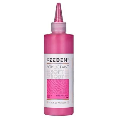 MEEDEN Peinture Acrylique Peach Rouge: 250ml/8.45oz Peinture Acrylique Pouring en Vrac dans un Flacon Compressible Peintures Liquide pour Adultes Artistes Canvas Art Painting - Publicité MEEDEN Peinture Acrylique Peach Rouge: 250ml/8.45oz Peinture Acrylique Pouring en Vrac dans un Flacon Compressible Peintures Liquide pour Adultes Artistes Canvas Art Painting - Publicité